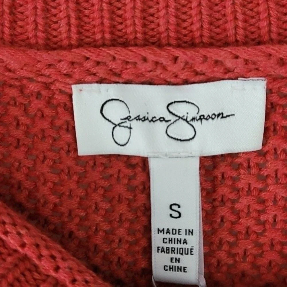 Jessica Simpson Orange Knit Sweater Size Small
